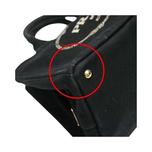 Pre Loved Prada Canapa Women Black Tote Bags - Picture 6 of 8